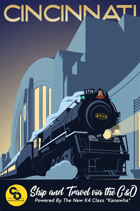 Art Deco Steam Train Arriving at Station Art Deco Wall Art - Etsy