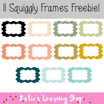 11 Squiggly Clip Art Frames Freebie by Katie's Learning Shop | TPT