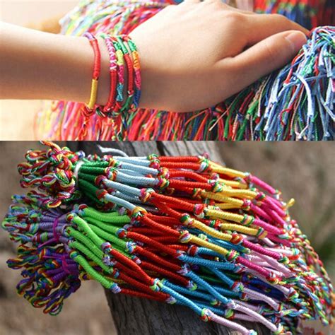 Wholesale Mixed Colors Wholesale 100 string Bracelets Bangle MULTI ...