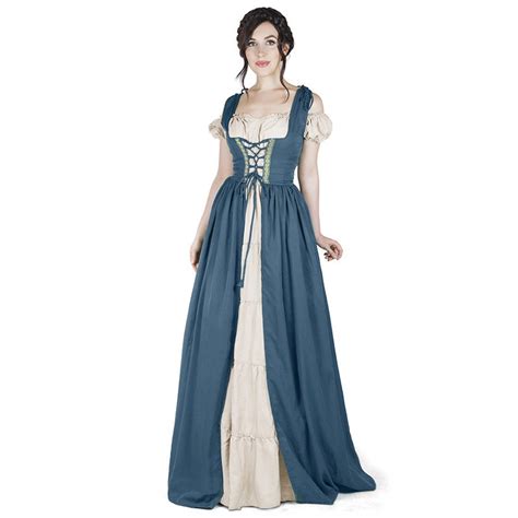 Women Costumes 2018 New Medieval Renaissance Corset Lace Up Dress ...