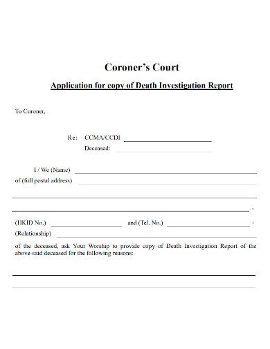 FREE 7+ Death Investigation Report Samples in PDF