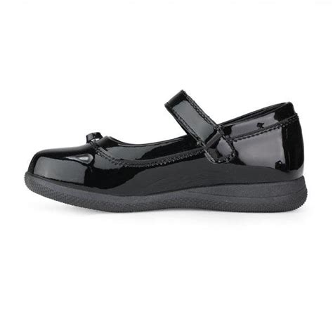 GIRLS BLACK PATENT VELCRO SCHOOL SHOE