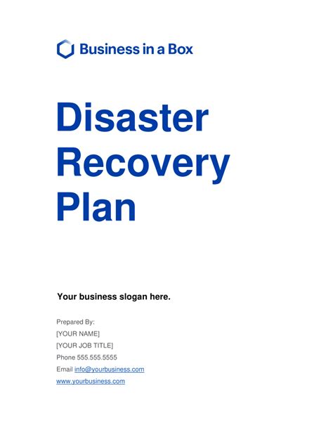 Disaster Recovery Plan Template | by Business-in-a-Box™