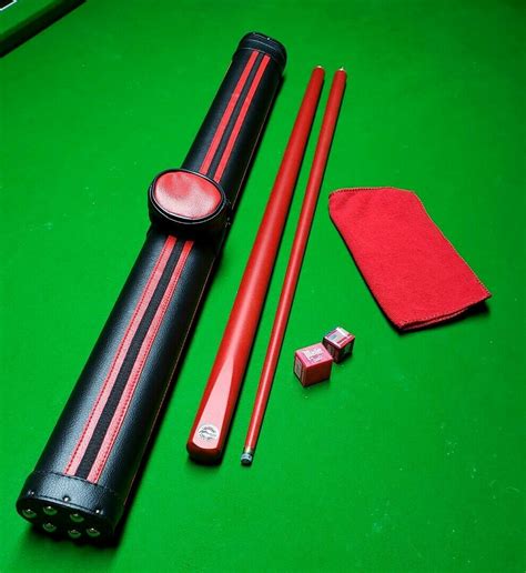 RARE handmade RED 2 piece cue and case set by CUE CRAFT – Bulldog Billiards UK