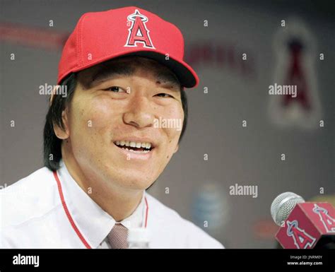 ANAHEIM, United States - World Series MVP Hideki Matsui smiles during a ...