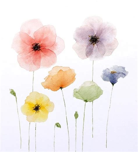 75 Watercolor Flower Painting Ideas for Beginners - Beautiful Dawn Designs | Watercolor flower ...
