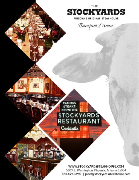 Banquet Menu | The Stockyards Restaurant