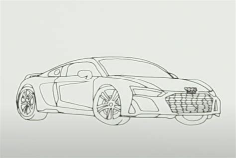 How to draw Audi R8