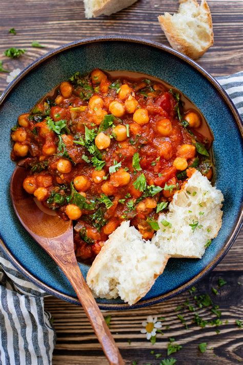 Tomato Braised Chickpeas - This Savory Vegan