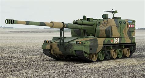 chinese plz 05 howitzer 3d model