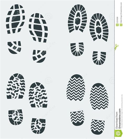 Shoe Print Patterns | Shoe print patterns of various shoe and boot treads created in Adobe ...