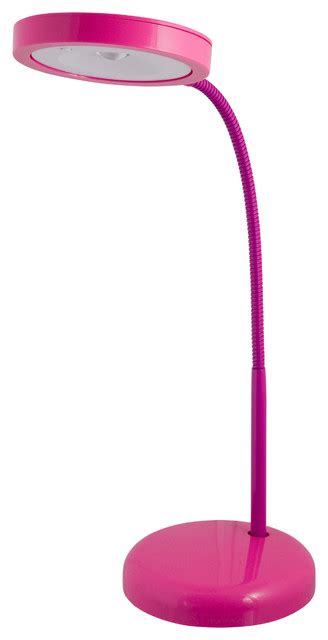 Home Design, 14 Inch Tall, Super Bright LED Desk Lamp, Pink - Contemporary - Desk Lamps - by ...