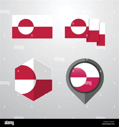 Greenland flag design set vector Stock Vector Image & Art - Alamy