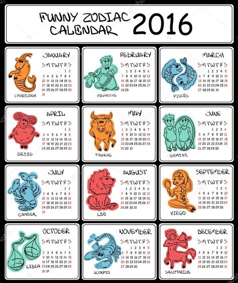 Calendario De Los Signos Del Zodiaco – Calendario Gratis