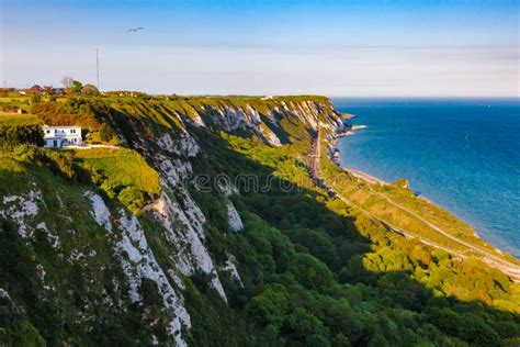 Dover White Cliffs Aerial View Kent Southern England UK Stock Image ...