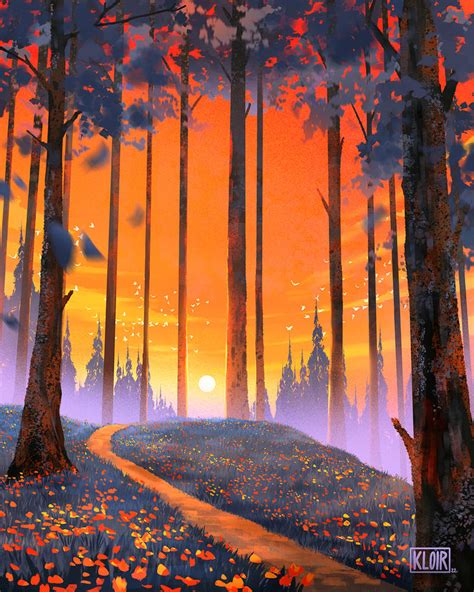 Dusk Forest Trails by kloir on DeviantArt