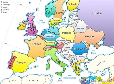 Carte de l'Europe à imprimer - Cartes du Monde | Teaching french, French lessons, Learn french