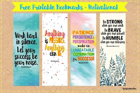 Paper Invader: Free Printable Bookmarks - Motivational | Free printable ...