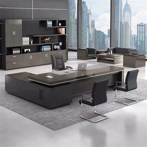 Mdf Office Desk Regular Size Modern Office Furniture Wood Office Table Boss Executive Desk (sz ...