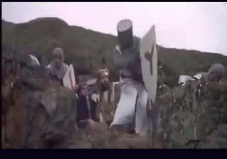 Killer Rabbit Scene GIF - MontyPython HolyGrail - Discover & Share GIFs