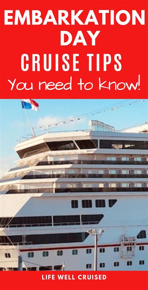 25 Cruise Embarkation Day Tips and Secrets You Need to Know | Cruise tips, Cruise planning ...