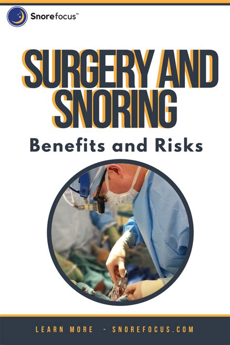 Surgery and Snoring – Benefits and Risks So some of you reading this ...