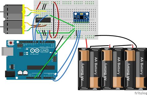 DC Motor Speed Control using GY 521 Gyro/Accelerometer and Arduino