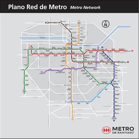 Mapa Del Metro De Santiago (Descargar) - Tú Servicio