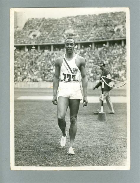 Photograph of athlete Jesse Owens, 1936 Berlin Olympic Games - Australian Sports Museum