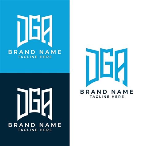 Premium Vector | Abstract dga letter logo set monogram design.