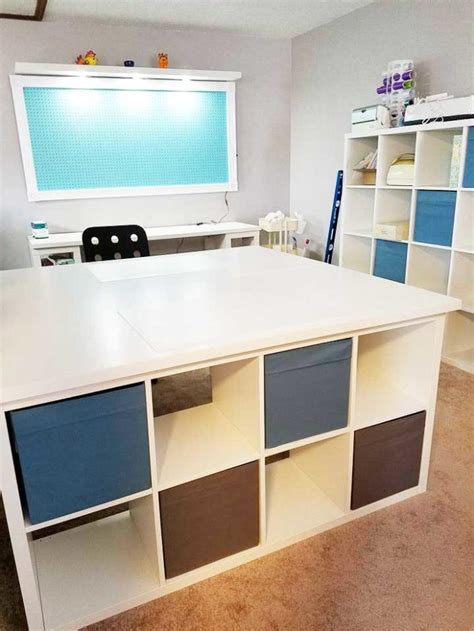 34+ Craft Table With Storage Ikea Background