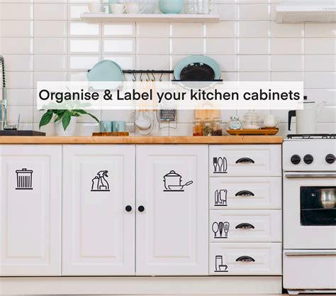 Kitchen Cabinet Decal Airbnb Kitchen Label Office Pantry | Etsy Australia