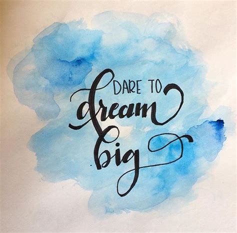 #moderncalligraphy #watercolor #painting #calligraphy #blue #dream #big ...