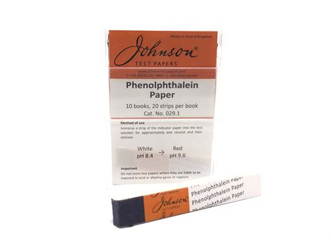 Phenolphthalein Paper | Johnson Test Papers