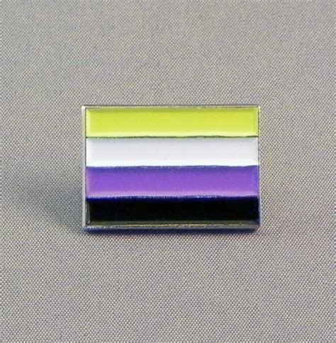 20 X Non Binary Flag Pin Badges