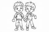 Little Boys Coloring Page For Kids Graphic By MyCreativeLife · Creative  sketch template