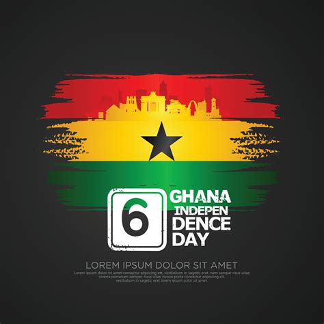 Ghana independence day greeting card template 20332040 Vector Art at ...