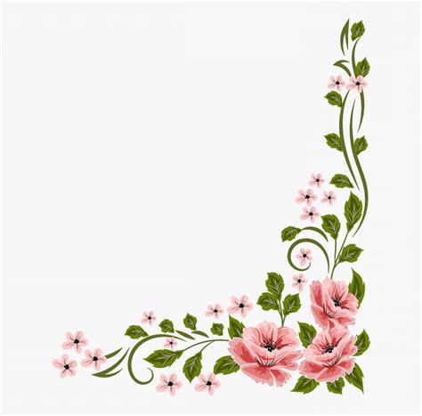 Vintage Floral Corner Border | Images and Photos finder