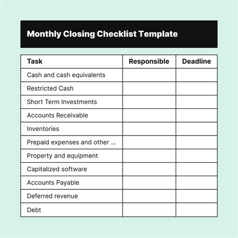 Download a Free Month-End Closing Checklist Template | Mesh