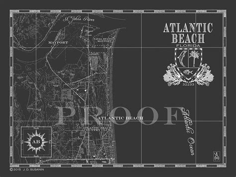 Map of Atlantic Beach, NC | Custom Maps | Bank and Surf