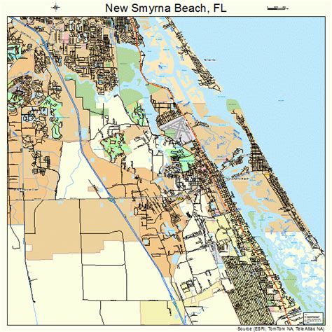 New Smyrna Beach Florida Street Map 1248625