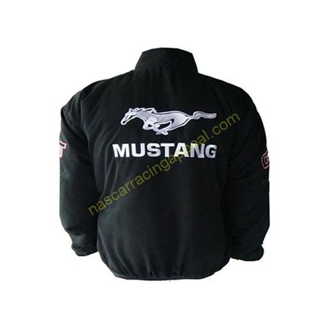 Ford Mustang, Racing Jacket, Black, NASCAR Jacket, - Nascar Racing Appeal