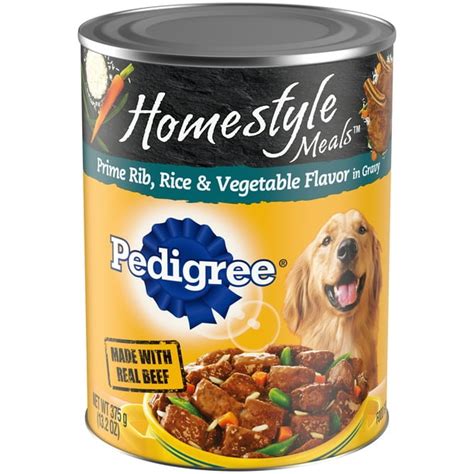 PEDIGREE Homestyle Meals Adult Canned Wet Dog Food Prime Rib, Rice and ...