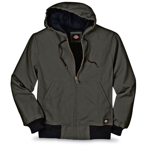 Dickies Men's Duck Thermal Lined Hooded Jacket - 676391, Insulated ...