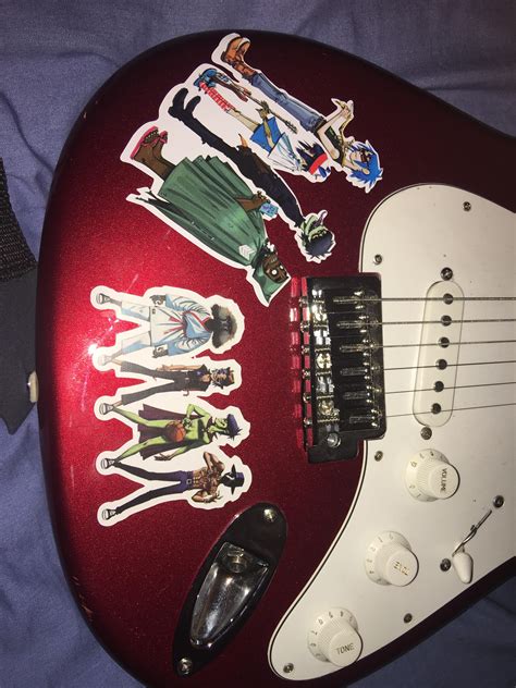 My first 2 guitar stickers. : r/gorillaz