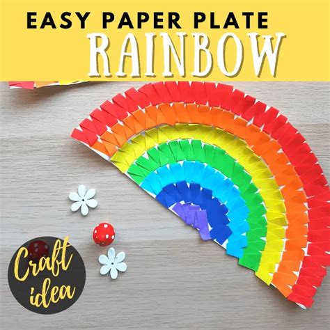 Paper Plate Rainbow Craft - Easy craft idea to try with your kids