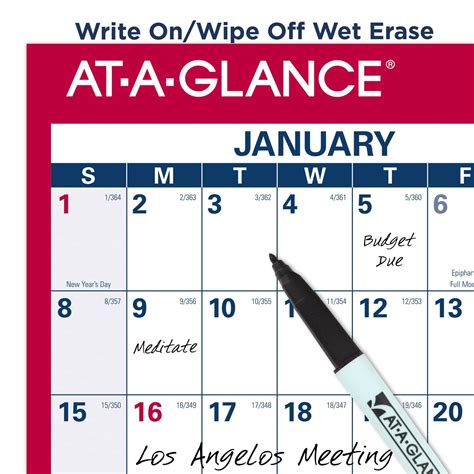 AT-A-GLANCE 2023 Erasable Calendar, Dry Erase Wall Planner, 36" x 24", Large, Vertical ...