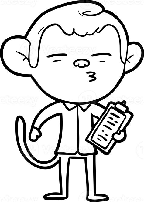 cartoon office monkey 42282415 PNG