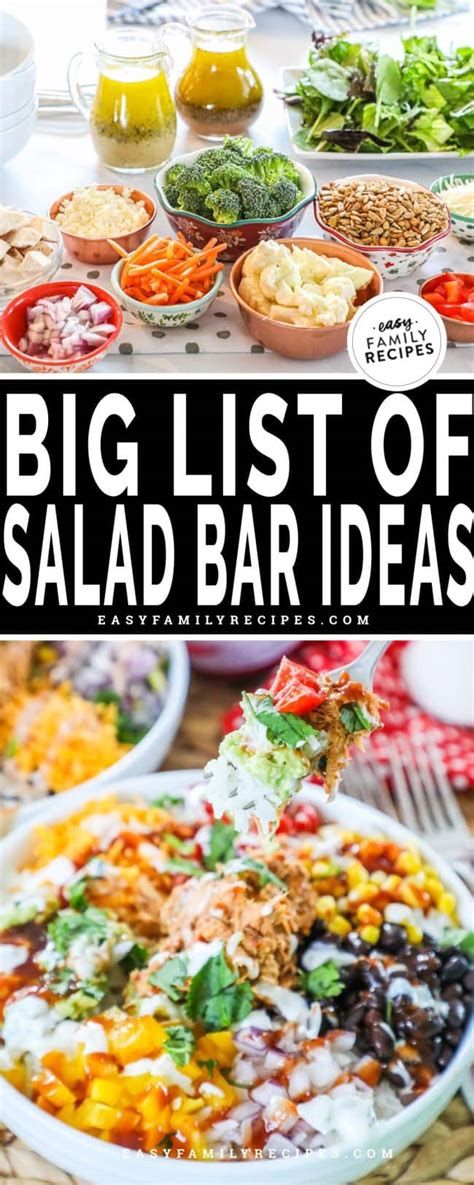 Salad bar Ideas - The MEGA List · Easy Family Recipes