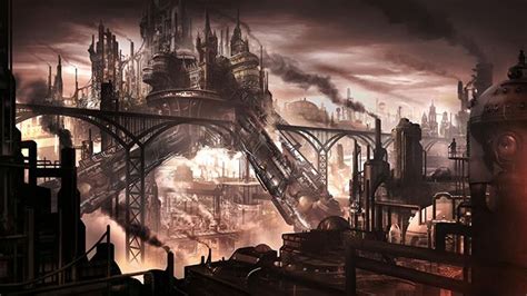 Steampunk Revue: Lantern City Concept Art | Steampunk city, Steampunk ...